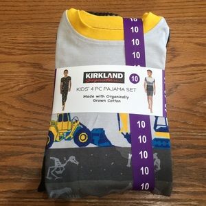 Boys Kirkland Signature 4 Pc Pajama Set Grey